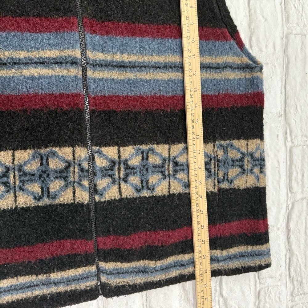 VTG Bear Ridge Outfitters Wool Rustic Western Aztec Vest Jacket Sz XL Cabincore - Picture 12 of 13